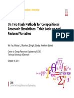 On Two Flash Methods For Compositional Reservoir Simulations: Table Look-Up and Reduced Variables