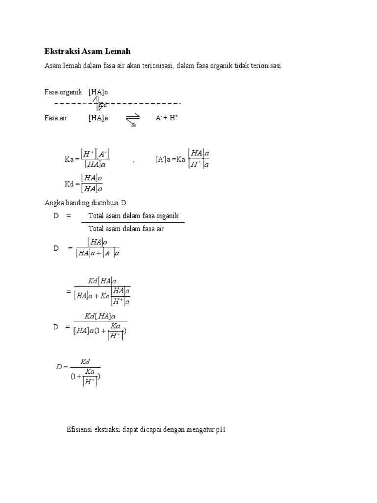 Ekstraksi Asam Lemah 14 03 14