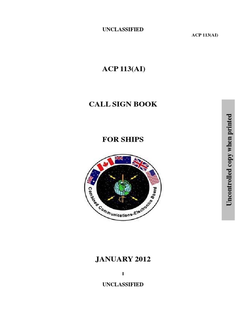 Call Sign Book for Ships