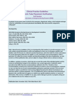 Clinical Practice Guideline: Gastric Tube Placement Verification