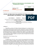 Study of Process Parameter of Wire Electric Discharge Machining The Review