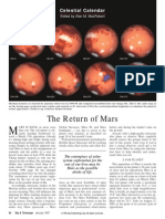 The Return of Mars: Celestial Calendar