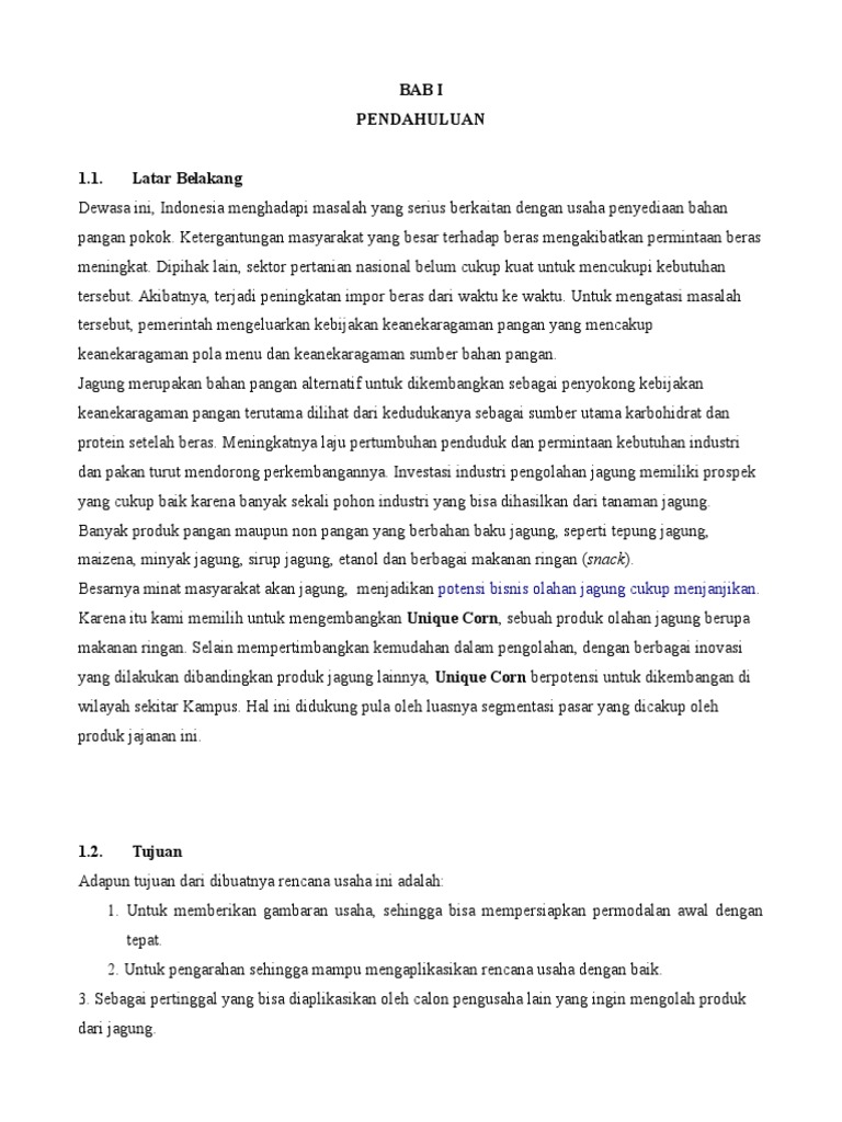 Business plan jagung 04 picture