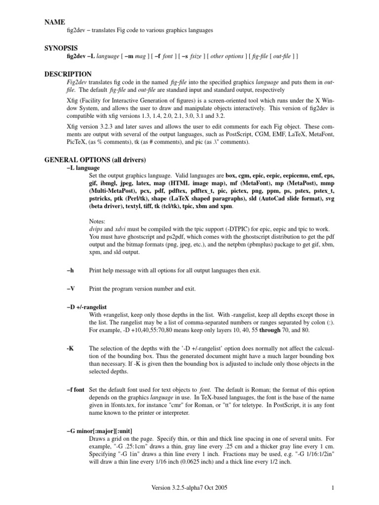 Fig2dev Manpage | PDF