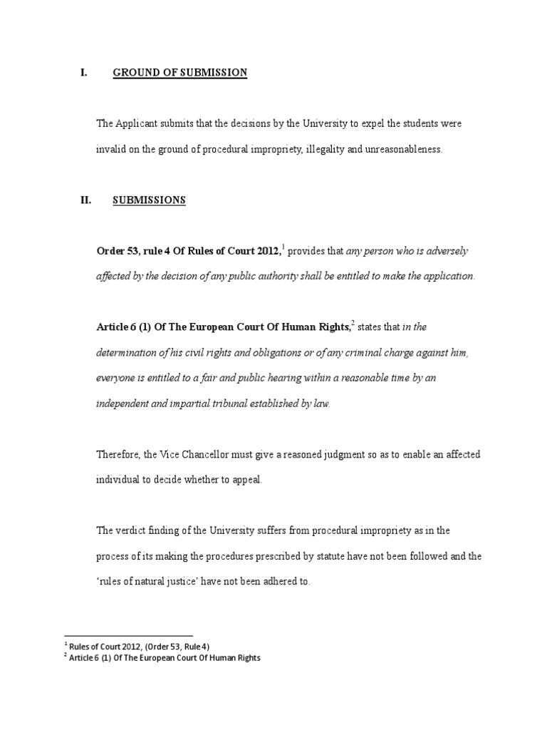 University Expulsion Procedural Fairness Issues | PDF | Judgment (Law ...