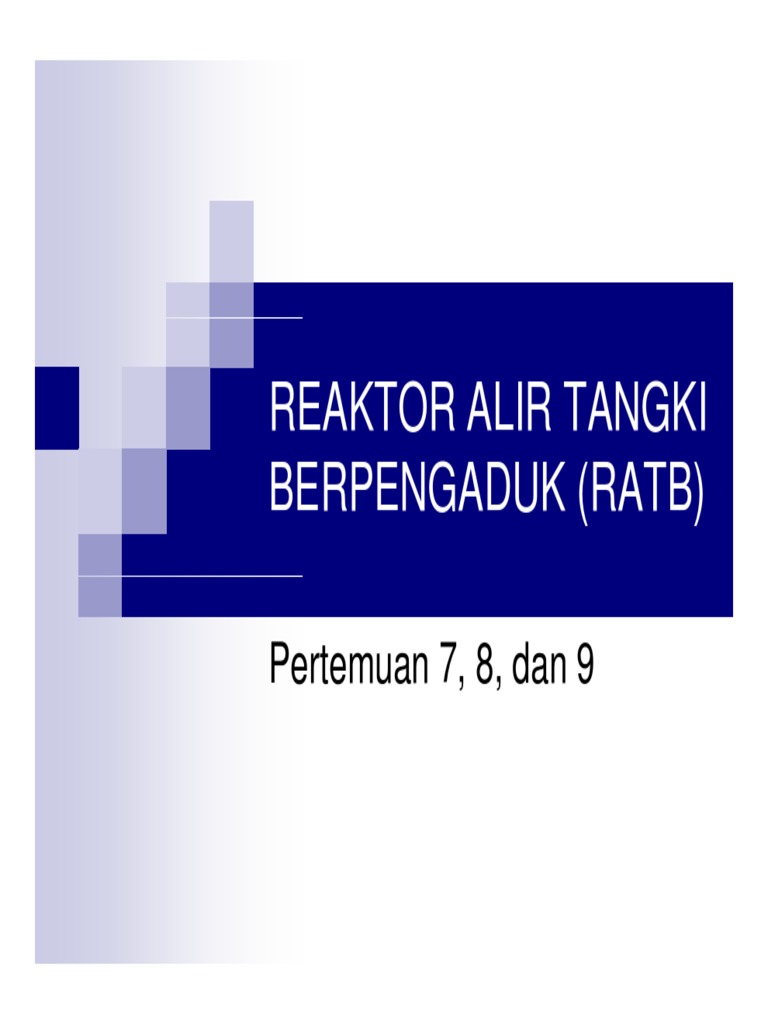 RATB | PDF | Entalpi | Reaktor Kimia