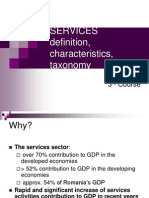 Services Definition, Characteristics, Taxonomy: 3 Course