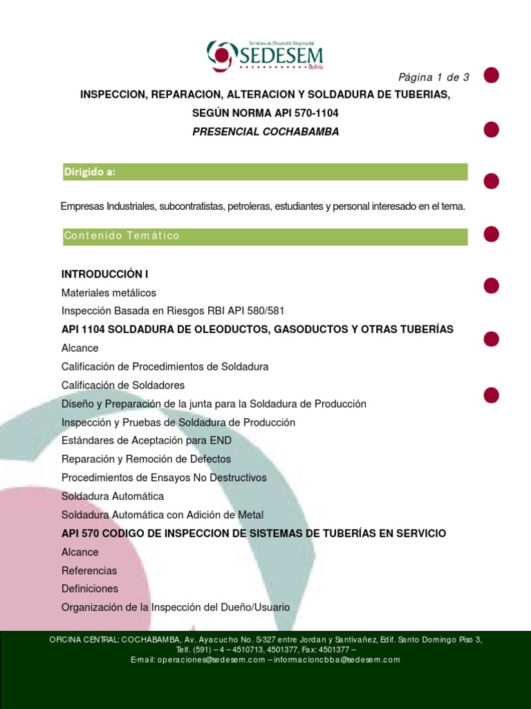 Informativo API 570 | PDF