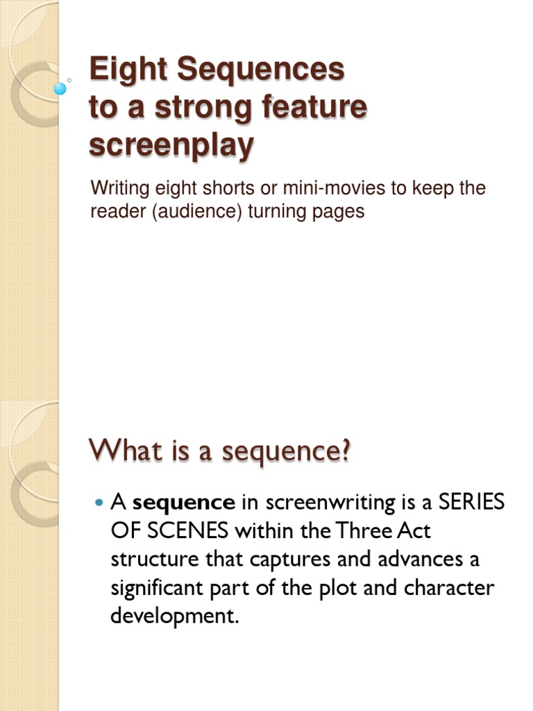 8 Sequences Screenwriting Structure | Plot (Narrative) | Screenwriting