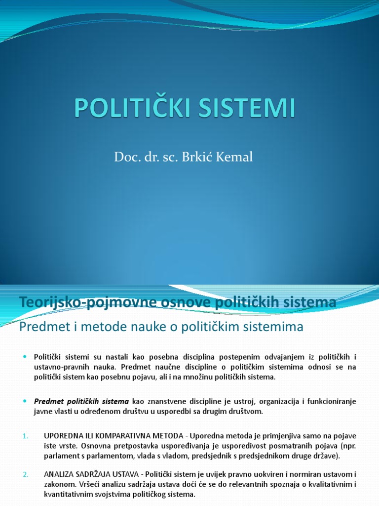 Politički Sistemi-Prezentacija | PDF