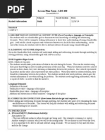 Lesson Plan Math 5th Grade