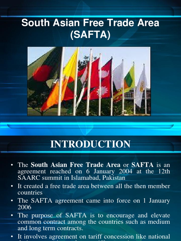 SAFTA | PDF | International Trade | International Business