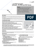 Thermocouple, RTD, and RTD Transmitter Assemblies With Thermowell - TC, RTD, and RTDT Series