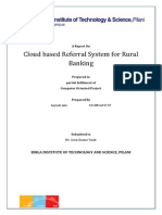 Cloud Based Referral System For Rural Banking: A Report On