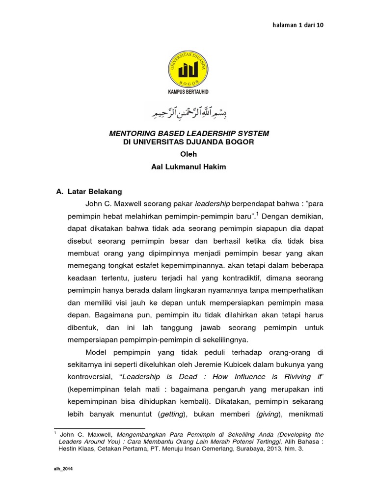 Sistem Mentoring Kepemimpinan MBLS | PDF