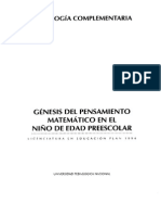07 - Génesis Del Pensamiento Matemático en El Niño de Edad Preescolar - ANT COMP