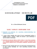 Geografski Seminar - PREZENTACIJA