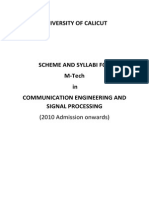 University of Calicut: (2010 Admission Onwards)