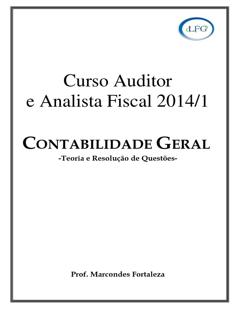 Curso de Contabilidade Geral para Fiscais | PDF | Escrituração contábil ...
