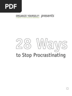 28 Ways To Stop Procrastinating