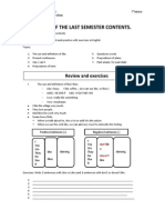 Review of The Last Semester Contents 7 Basico