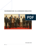 Rapport Final de La Commission Consultative Presidentielle