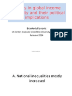 Trends in Global Income Inequality and Their Political Implications