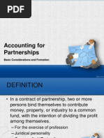 Accounting For Partnerships: Basic Considerations and Formation