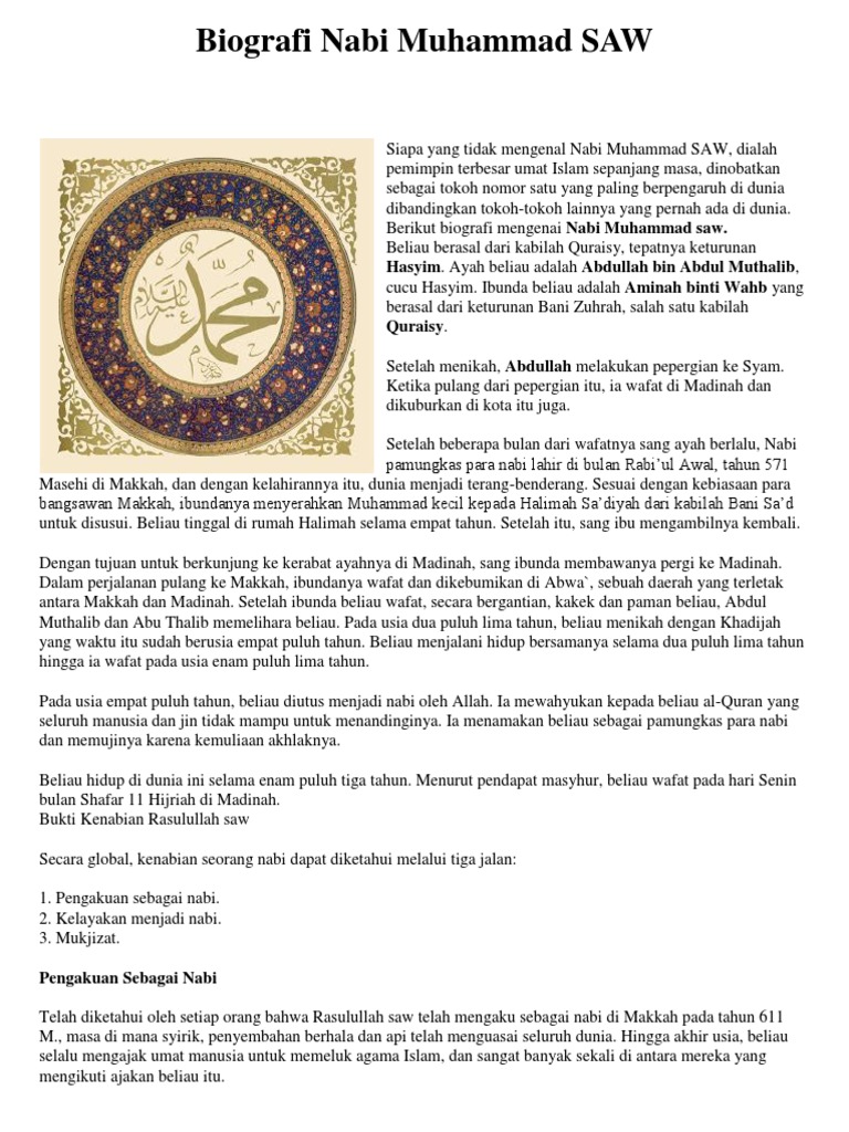 Biografi Nabi Muhammad Saw Pdf