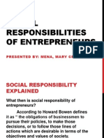 Social Responsibilities of Entrepreneurs