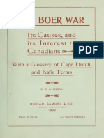 The Causes and Canadian Interest in the Boer War in South Africa