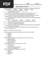 Esperanza Rising - Final Test | PDF