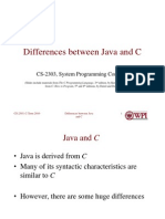 Differences Between C and Java