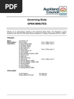 Governing Body Open Minutes: Present