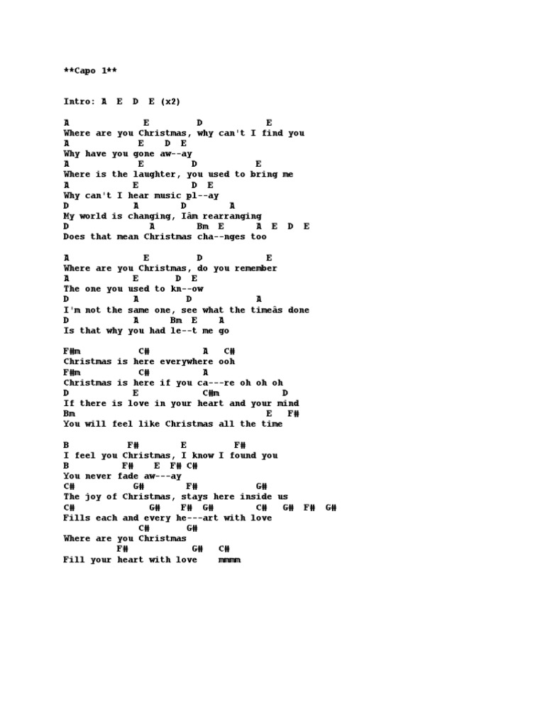 where are you christmas | pdf