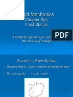 Fluid Mechanics: Chapter 3 (A) Fluid Statics