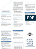 Health Tips For Airline Travel Trifold 2013