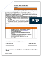 Document Attestation Checklist