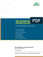 Water Management in Noyyal River Basin: A Situation Analysis