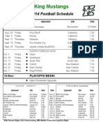 Copy of King Football Schedule2014