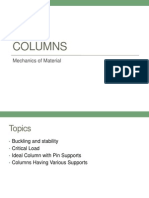 MECHANICS OF MATERIALS: BUCKLING AND COLUMN STABILITY