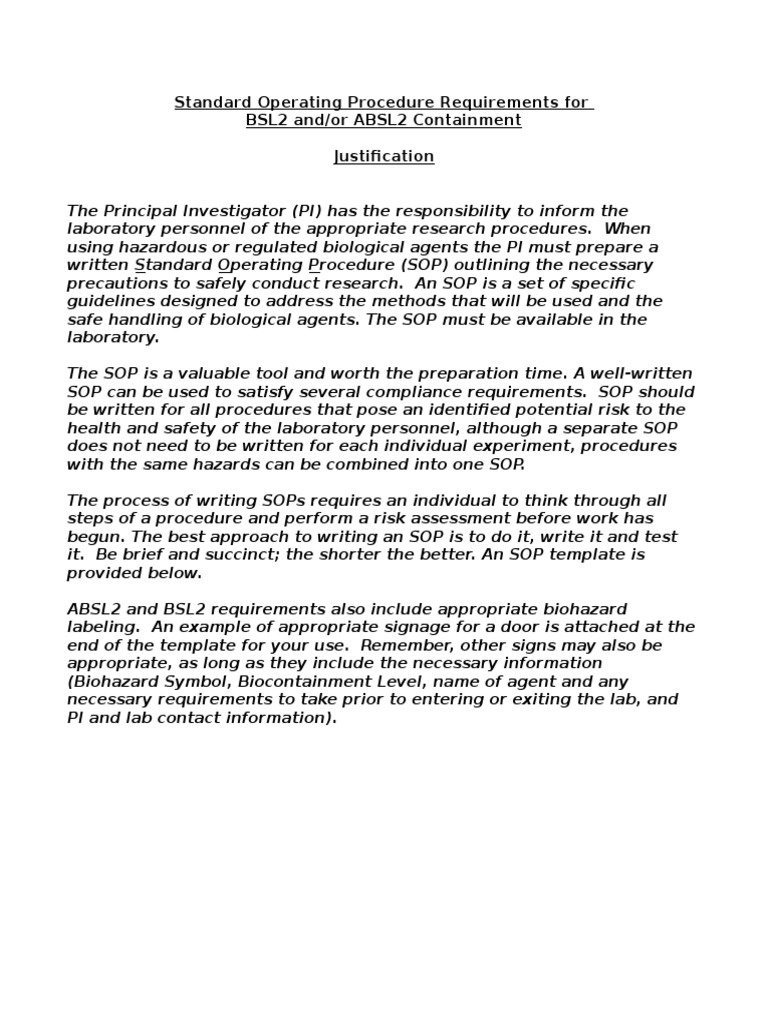 37 Best Standard Operating Procedure Sop Templates