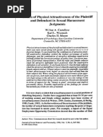 Effects of Physical Attractiveness of the Plaintiff and Defendant in Sexual Harassment Judgments