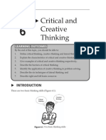 Topic 6 Critical and Creative Thinking