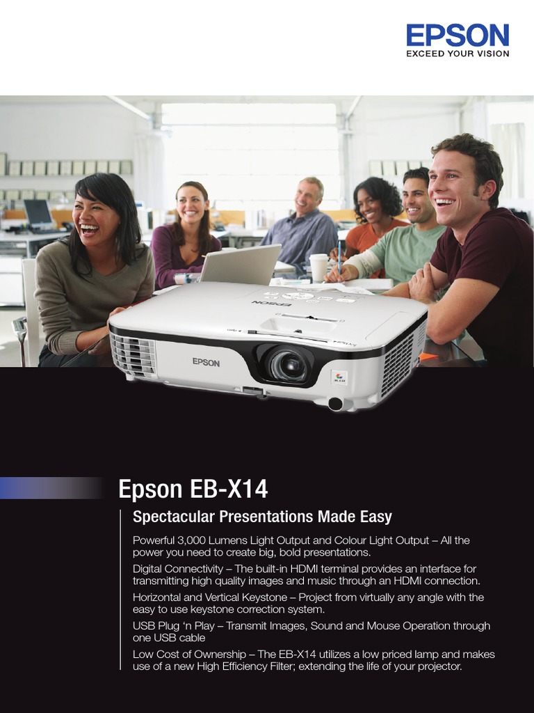 Epson EB-X14 Projector Features & Specs | PDF