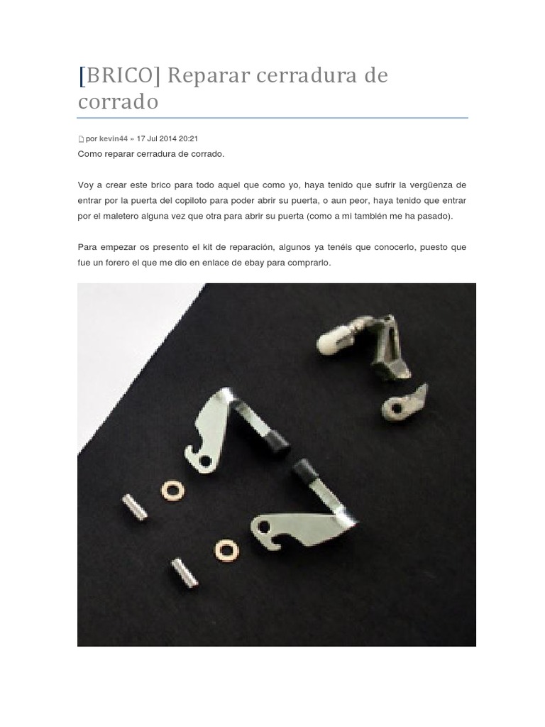 (BRICO) Reparar Cerradura de Corrado PDF