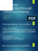 Consumer Satisfaction Through Online Purchasing