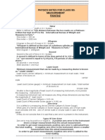 phyiscs class 9th measurements Notes