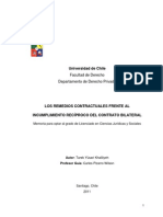 Los Remedios Contractuales Frente Al Incumplimiento Recíproco Del Contrato Bilateral