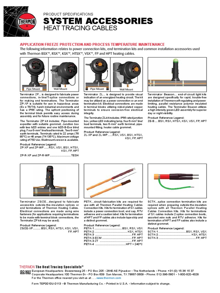 Electrical Heat Tracing - Master PDF | PDF | Cable | Electrical Resistance  And Conductance